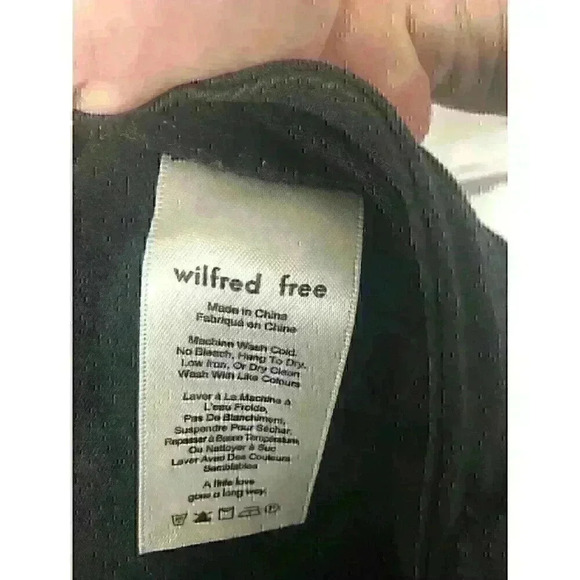 Wilfred Free Women's  High Rise Wide Leg Size 6 Black Jeans Big Pockets - Picture 7 of 8